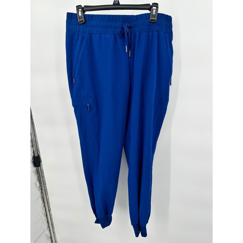Chicos Zenergy Blue Jogger scub Pants Drawstring Pockets